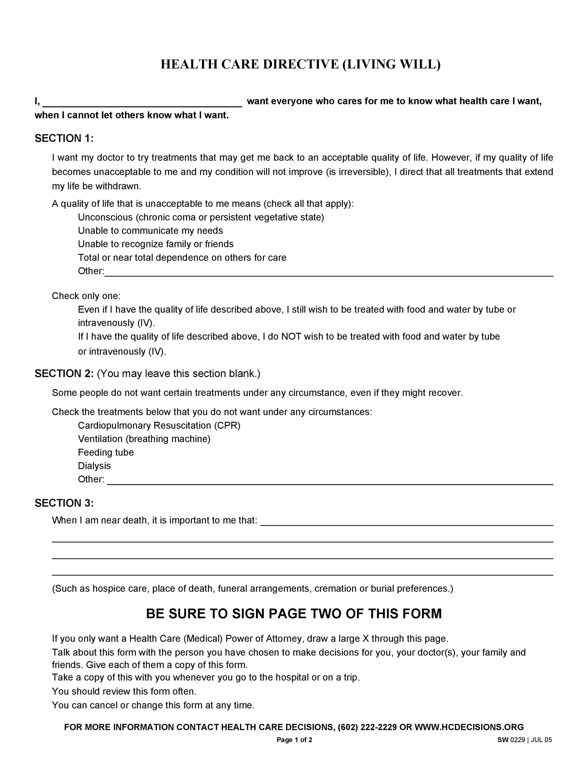 50 Free Living Will Templates Forms Word TemplateLab Worksheets Library