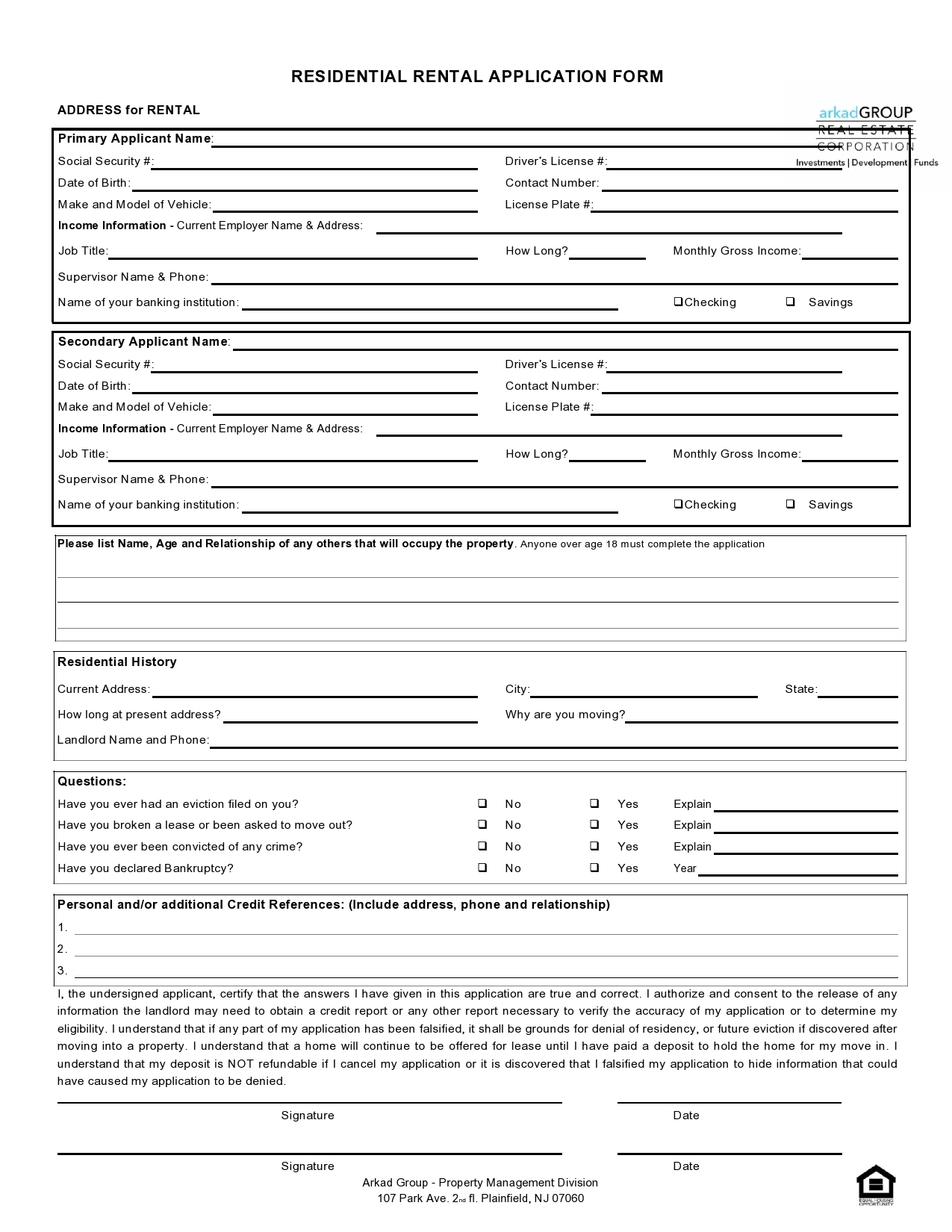 50 Free Rental Application Templates Forms Word PDF 