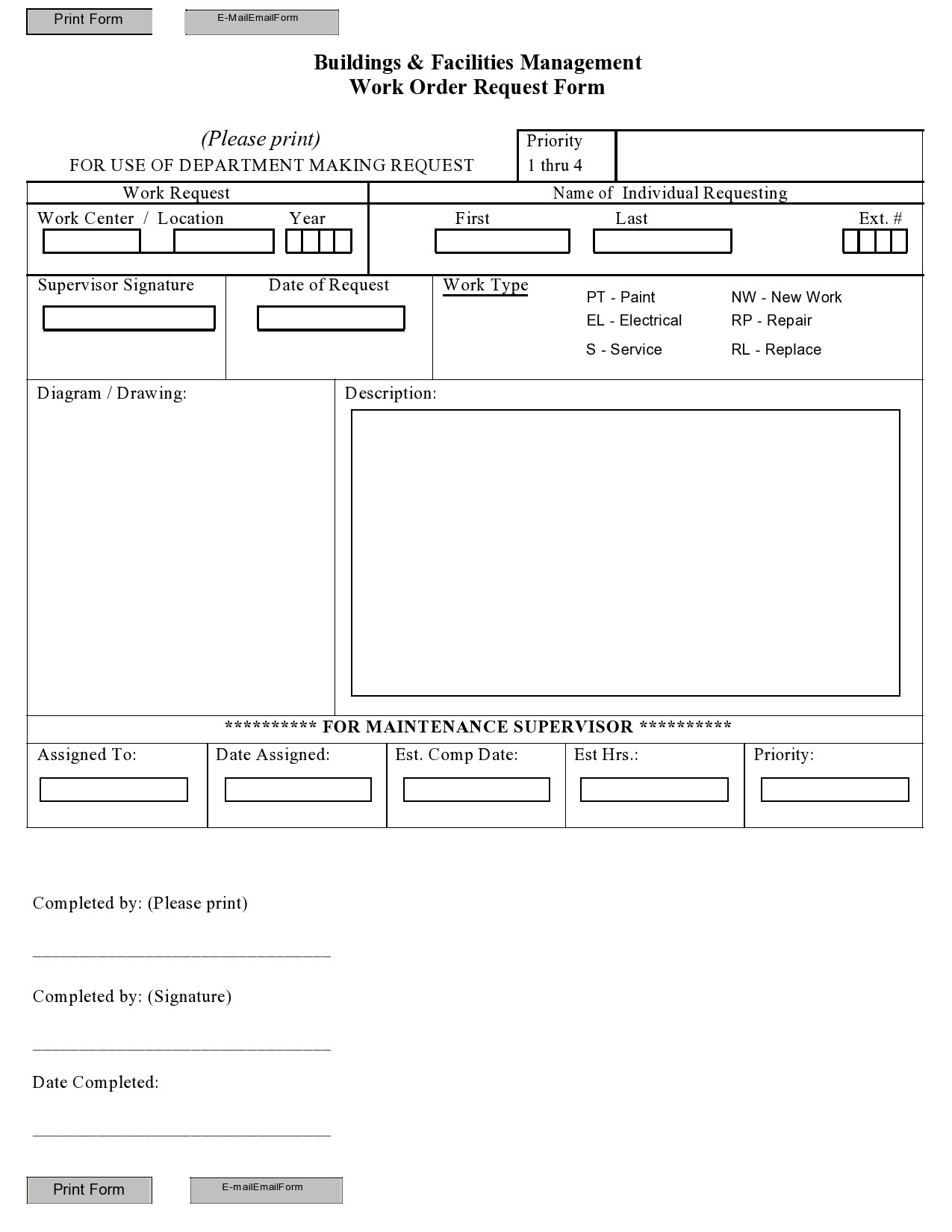 52 Printable Work Order Templates Excel Word PDF 