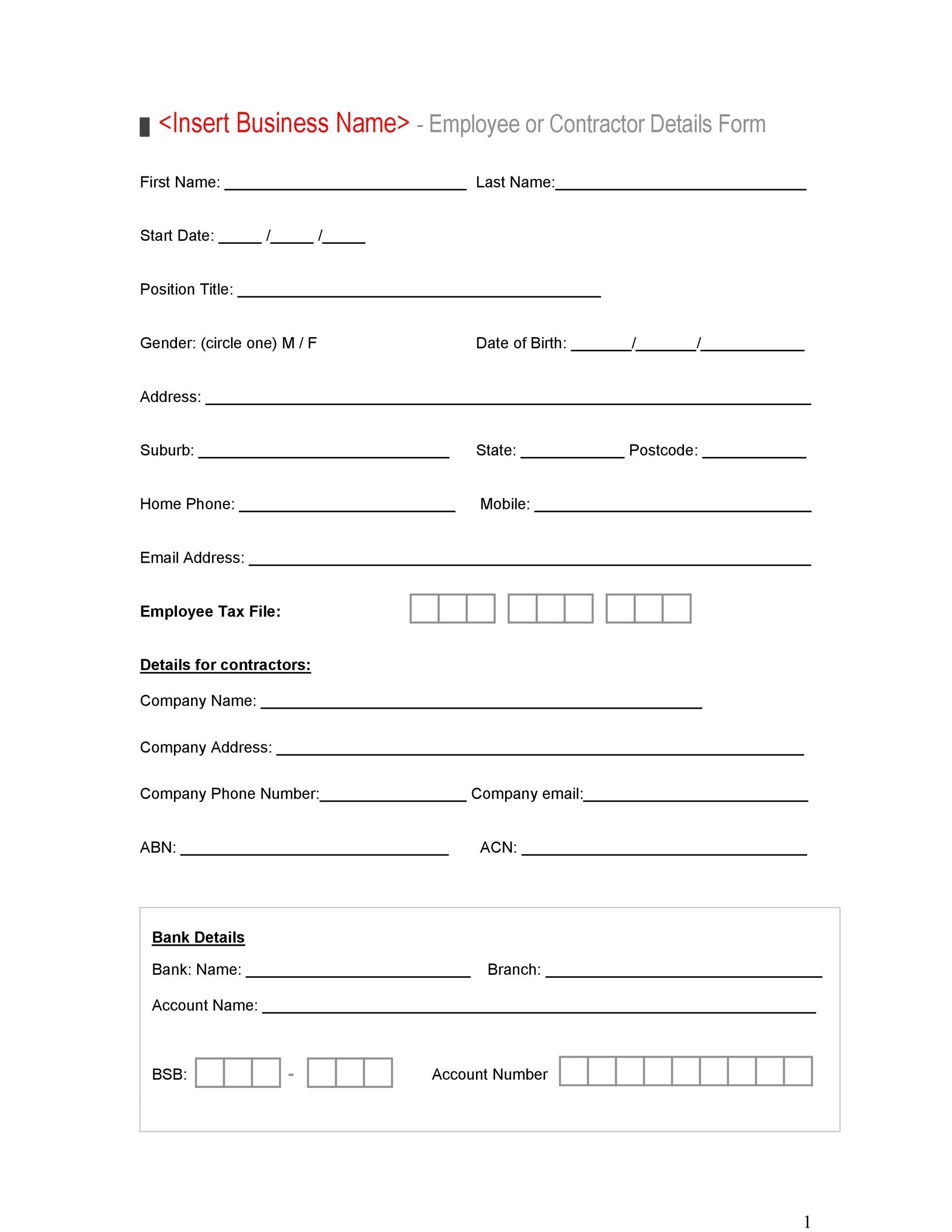 56 Free Employment Job Application Form Templates Printable TemplateLab