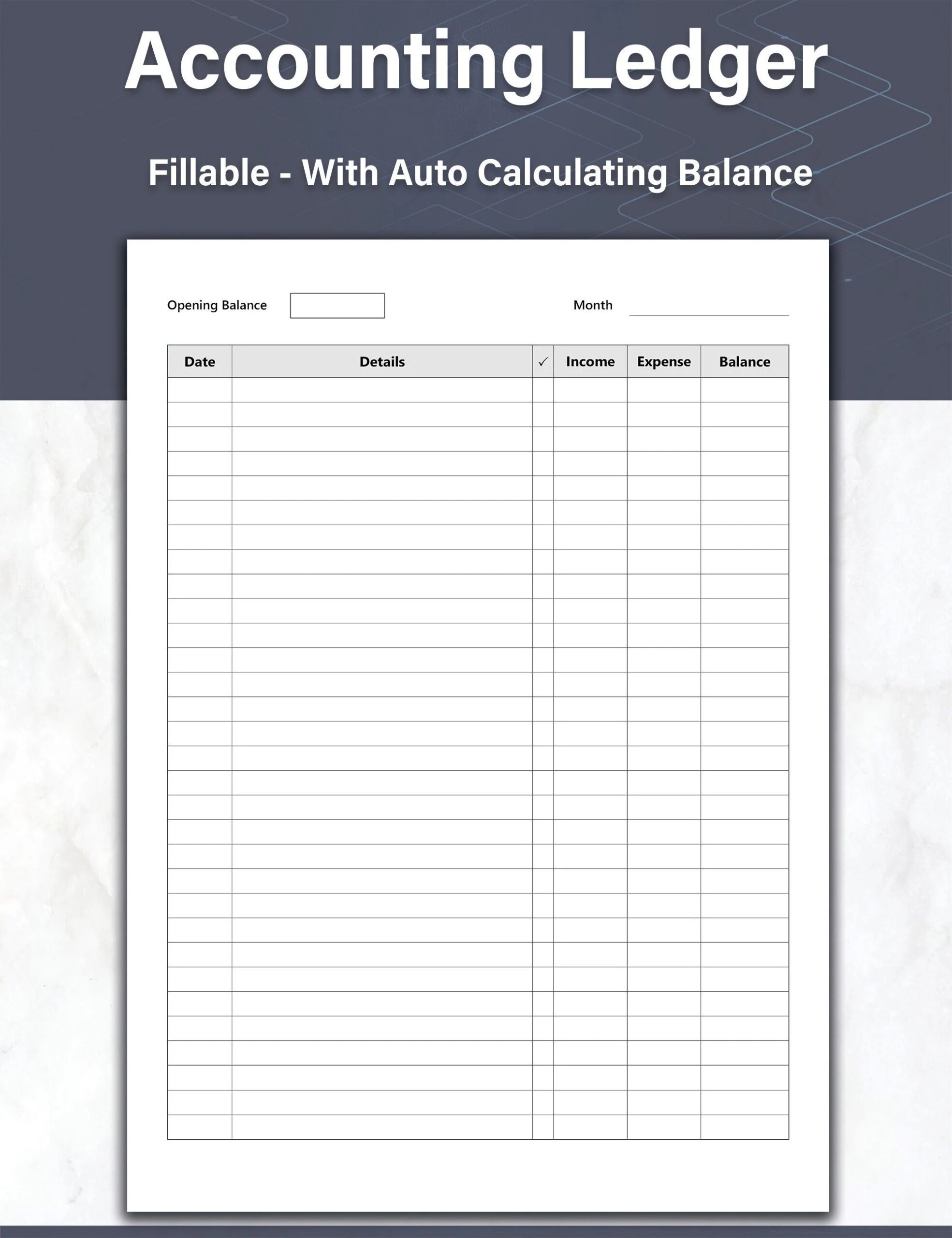 Accounting Ledger Sheet Fillable And Printable Accounts Template 