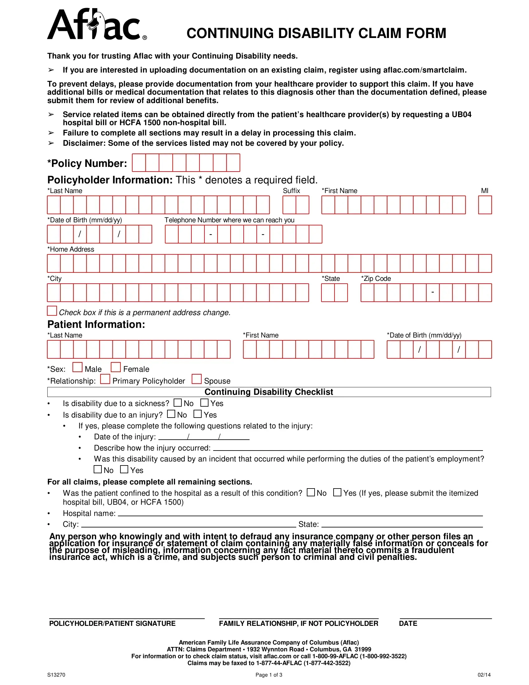 Aflac Form S13270 Ca Fill Out Printable PDF Forms Online Aflac Form S13270 Ca Fill Out Printable PDF Forms Online