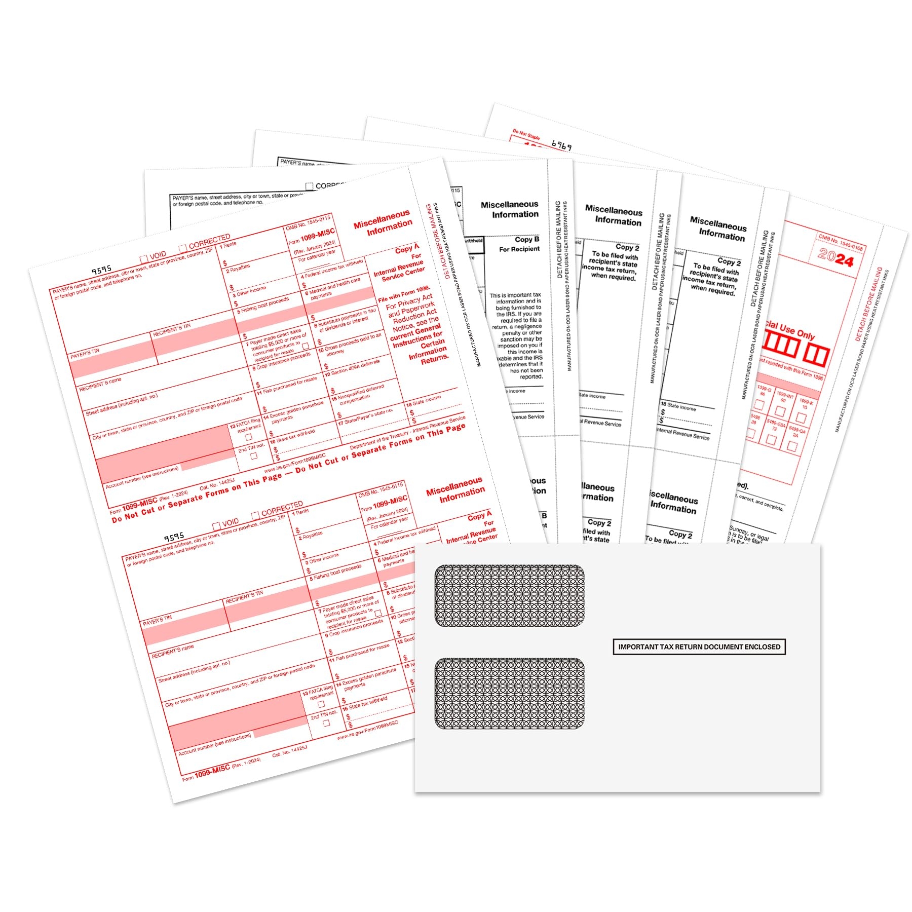 Amazon 1099 MISC Forms 2024 4 Part Tax Forms Kit 25 Vendor Kit Of Laser Forms Designed For QuickBooks And Accounting Software 25 Self Seal Envelopes Included Office Products