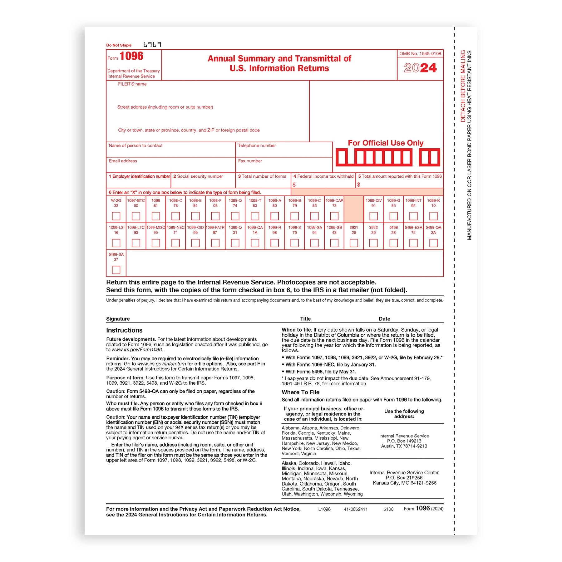 Amazon 1099 MISC Forms 2024 4 Part Tax Forms Kit 50 Vendor Kit Of Laser Forms Compatible With QuickBooks And Accounting Software 50 Self Seal Envelopes Included Office Products