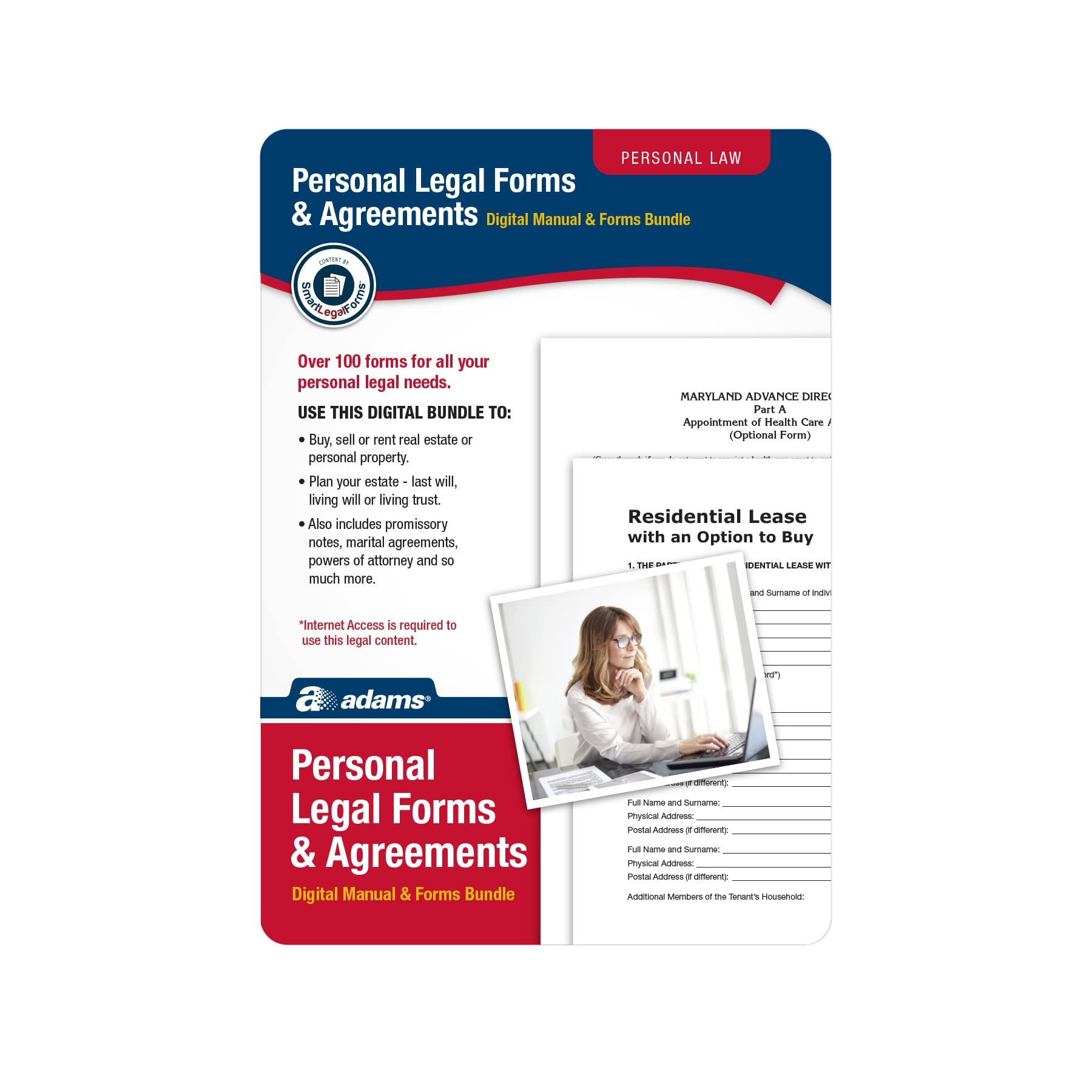 Amazon Adams Personal Legal Forms And Agreements Downloadable Product Details On Packaging SS4322 Office Products