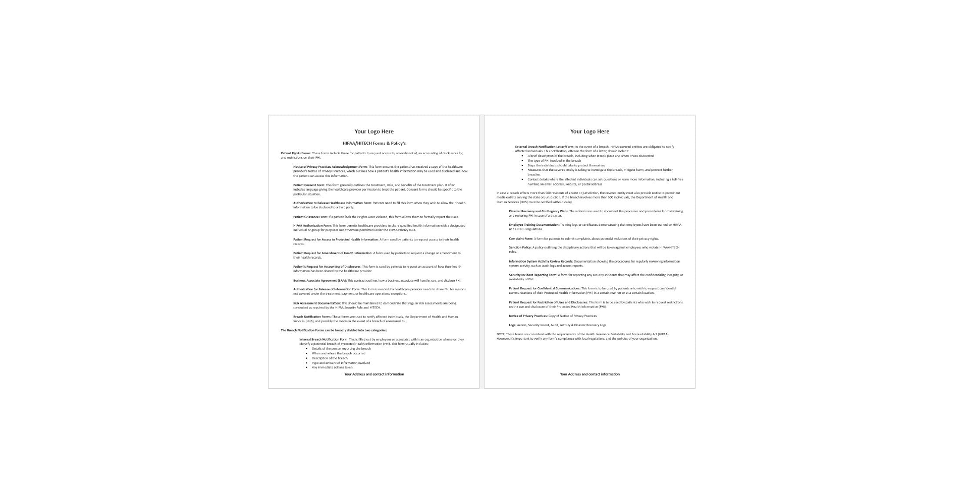 Amazon HIPAA Compliance Forms Customized For Your Company Office Products