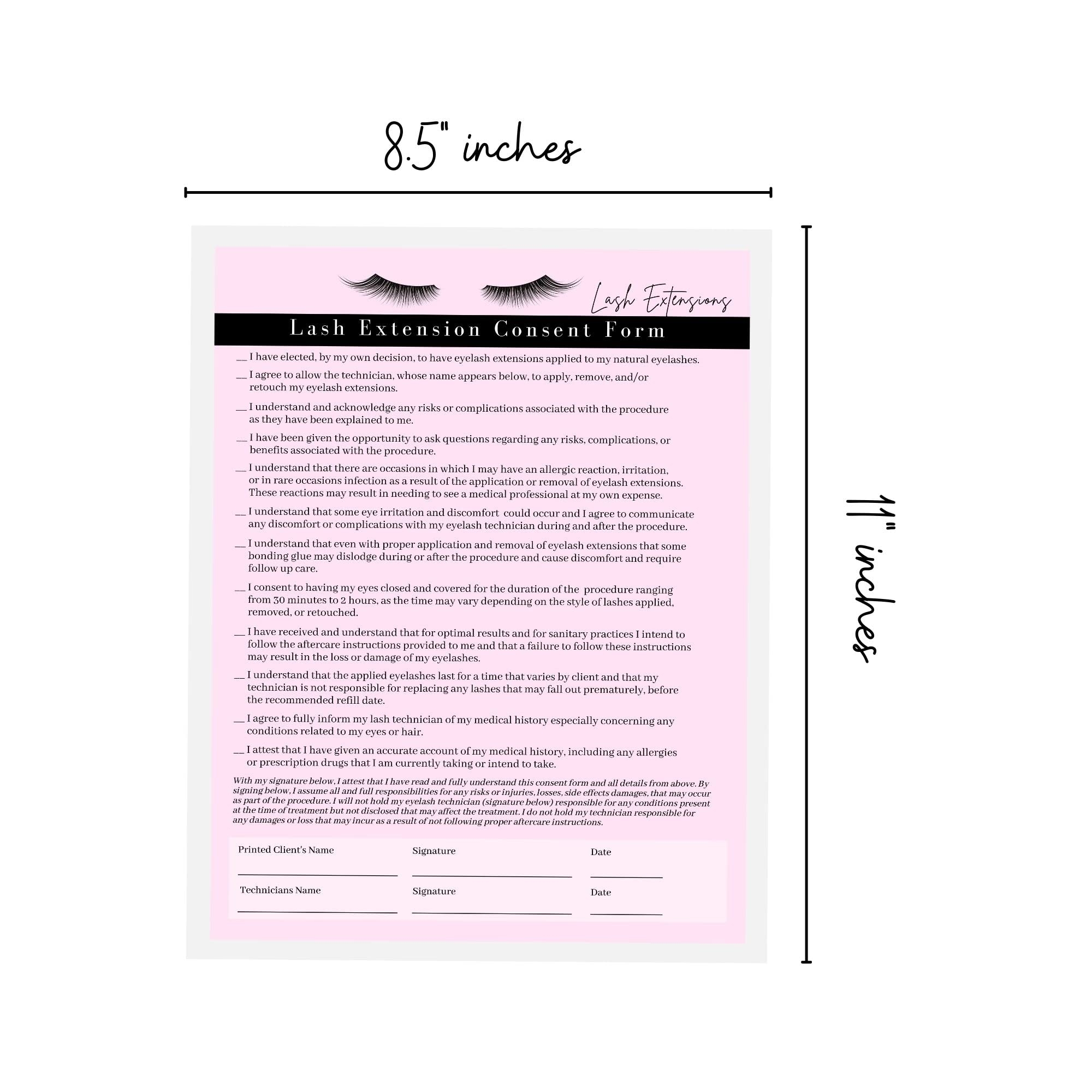Amazon Lash Extension Consent Form Intake Form Aftercare Form 75 Pack 8 5x11 Inch Paper Eyelash Extension Supplies Client Signature 25 Consent Forms 25 Intake Forms 25 Aftercare Forms Office Products Amazon Lash Extension Consent Form Intake Form Aftercare Form 75 Pack 8 5x11 Inch Paper Eyelash Extension Supplies Client Signature 25 Consent Forms 25 Intake Forms 25 Aftercare Forms Office Products
