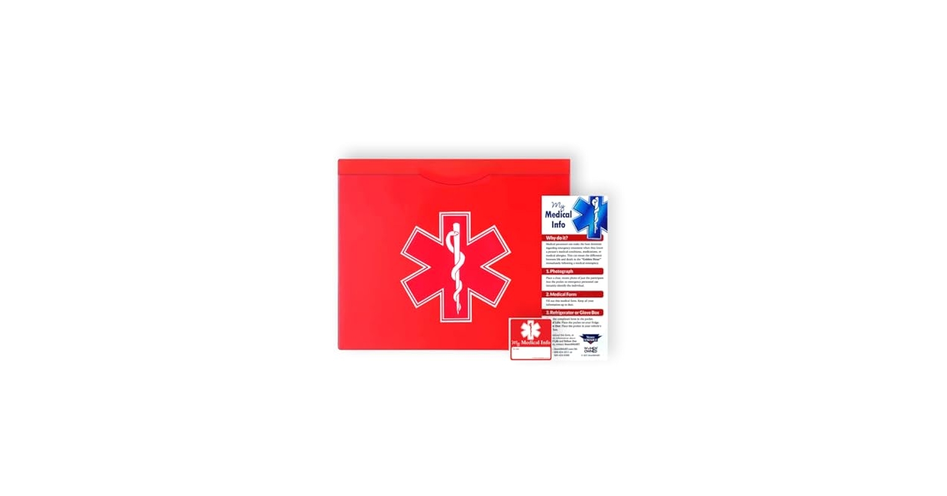 Amazon STORE SMART Vial Of Life 9 X 11 Emergency Medical Information Pocket W Medical Form Sticker Letter Size Magnetic Back 500 Pack Red EMSVOLFJM R 500 Office Products