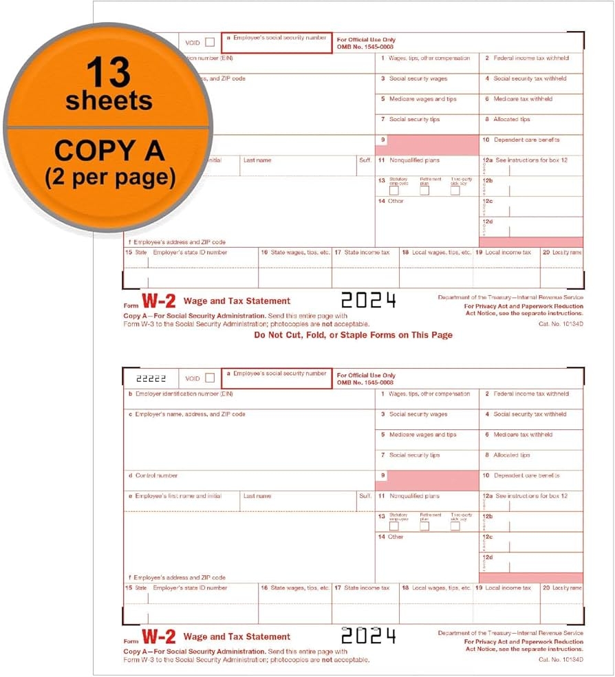 W2 Forms Printable W2 Forms Printable
