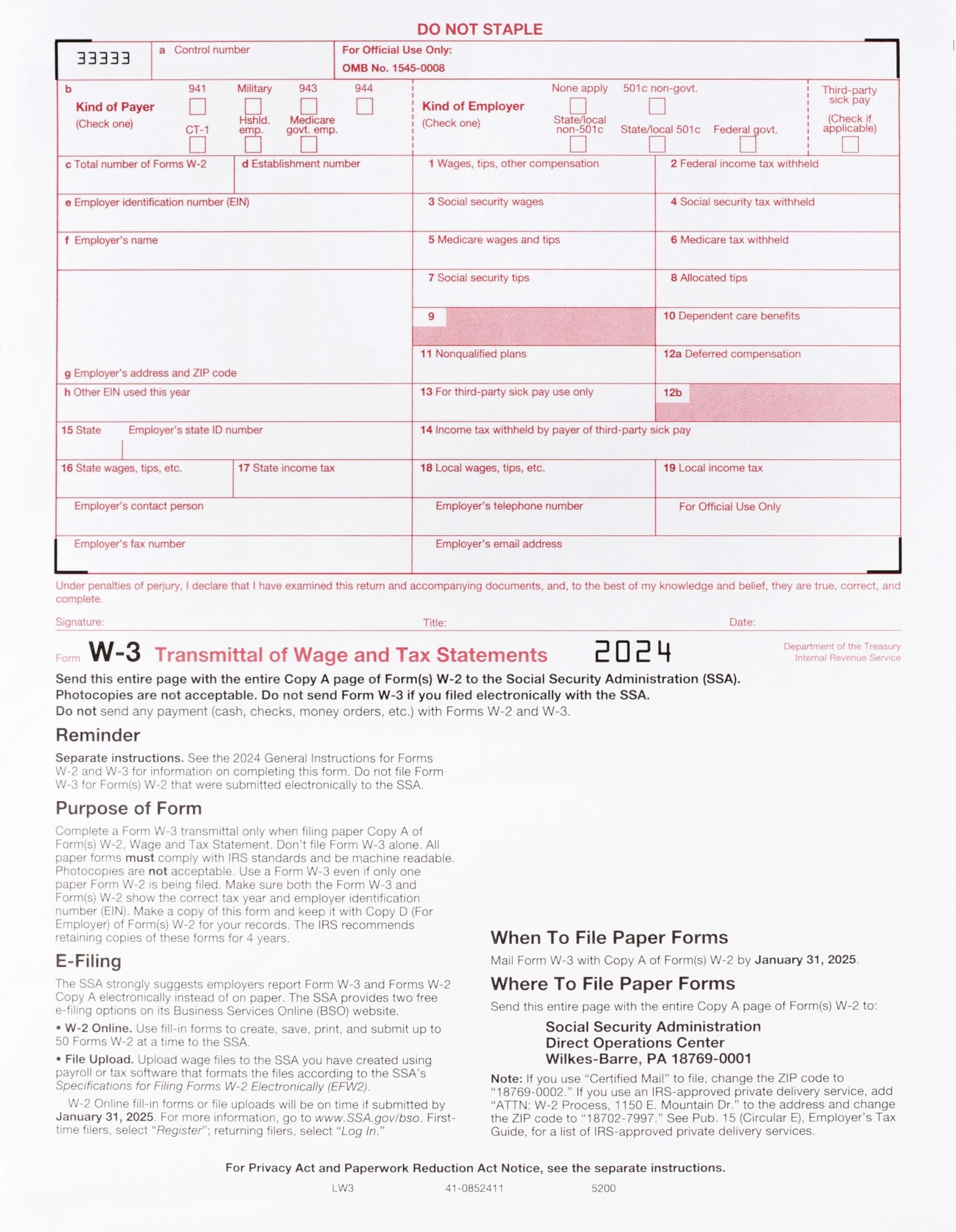 Amazon W2 Tax Forms 4 Part 2024 50 Employees Kit With 50 Envelopes IRS Compatible Great For QuickBooks And Accounting Software All W2 Lazer Forms In Value Pack Office Products