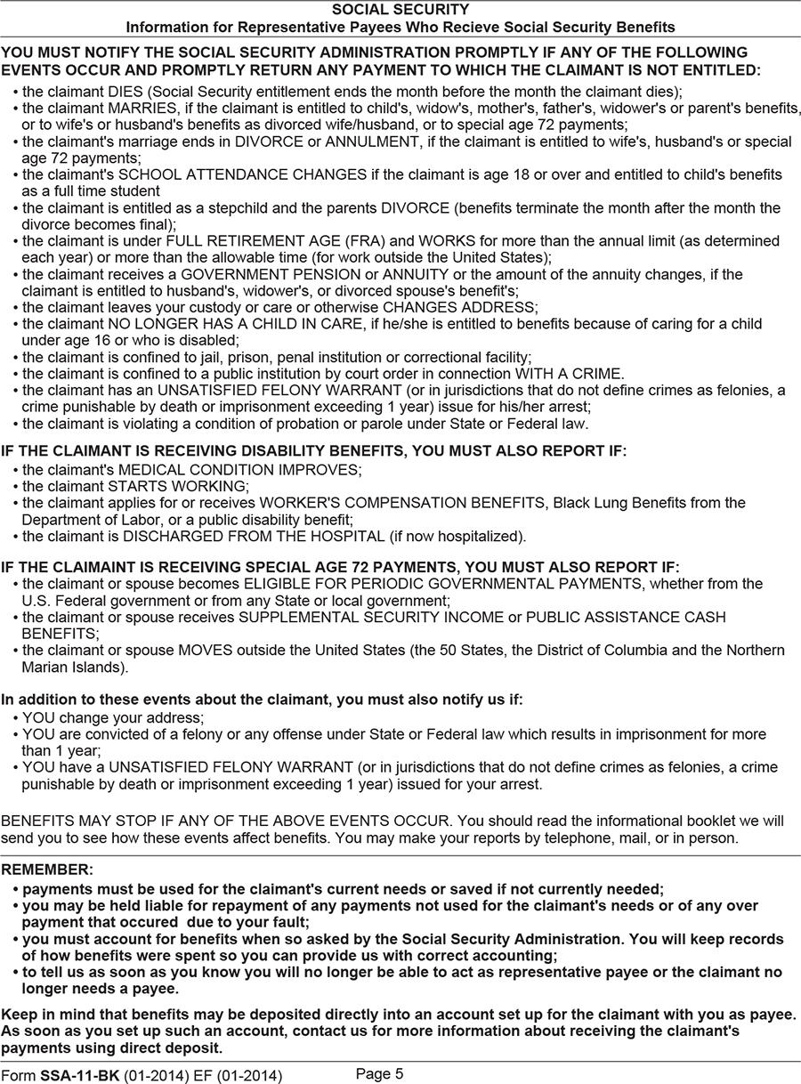 Appendix C Selected Forms Informing Social Security s Process For Financial Capability Determination The National Academies Press