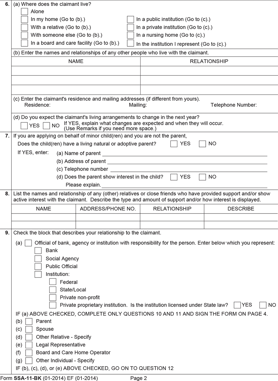 Ssa-3373-Bk Printable Form