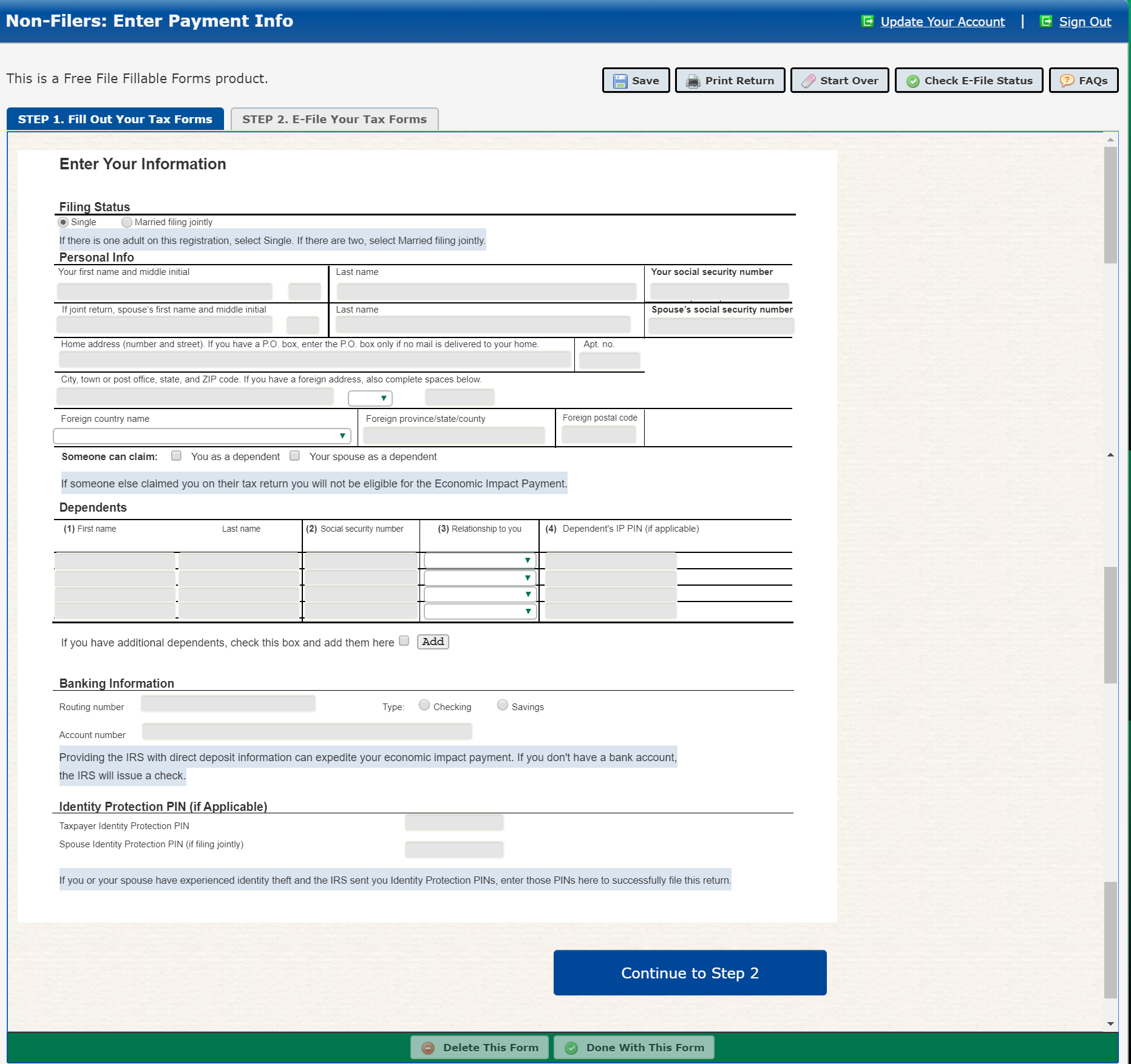 ARCHIVE How To Fill Out The IRS Non Filer Form Get It Back ARCHIVE How To Fill Out The IRS Non Filer Form Get It Back