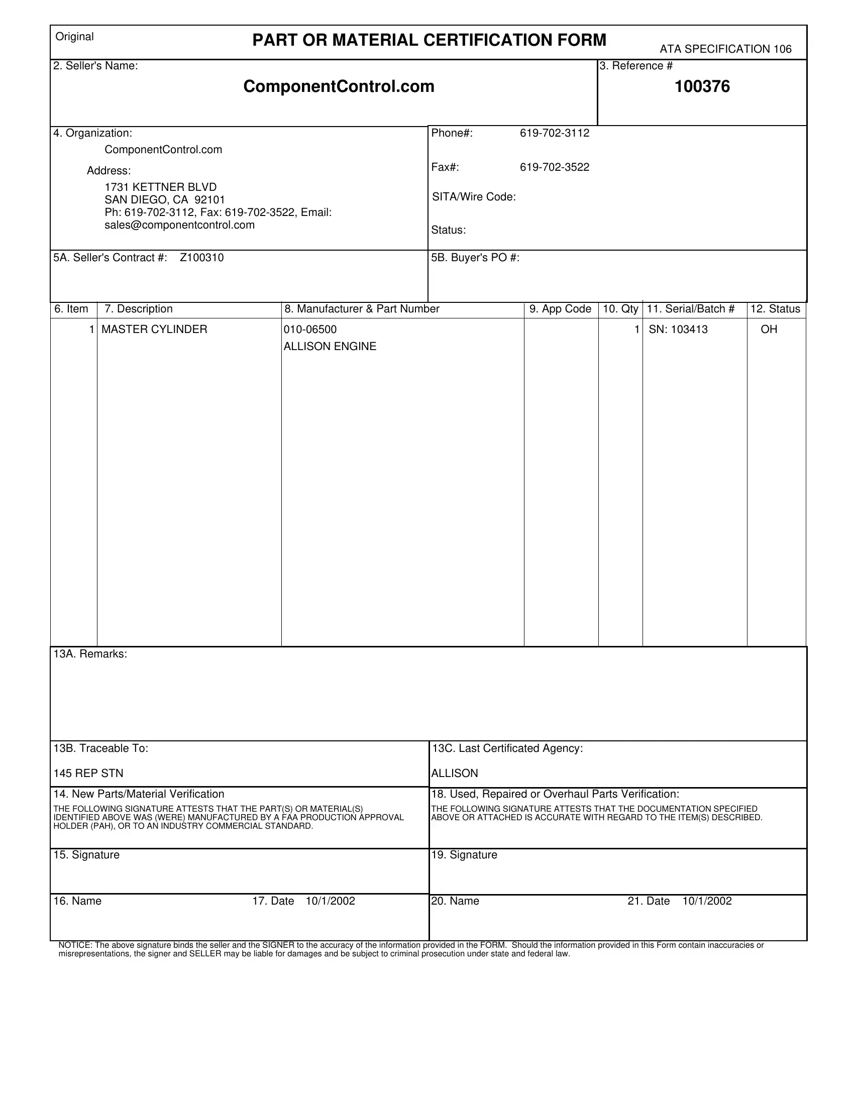 Ata 106 Form Fill Out Printable PDF Forms Online