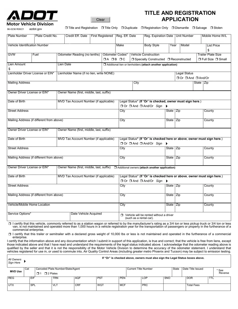 Az Mvd Form 96 0236