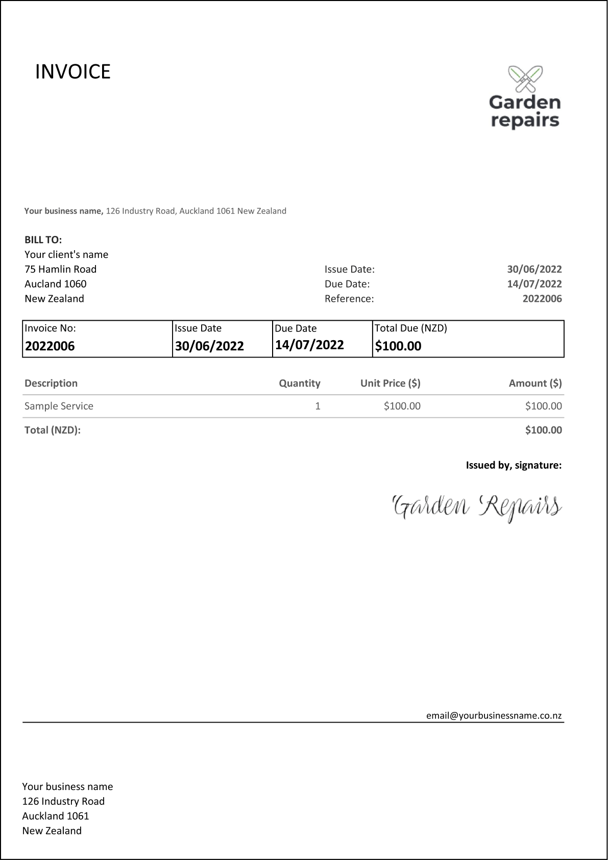 Basic Invoice Template Simple And Free Download Billdu Worksheets Library