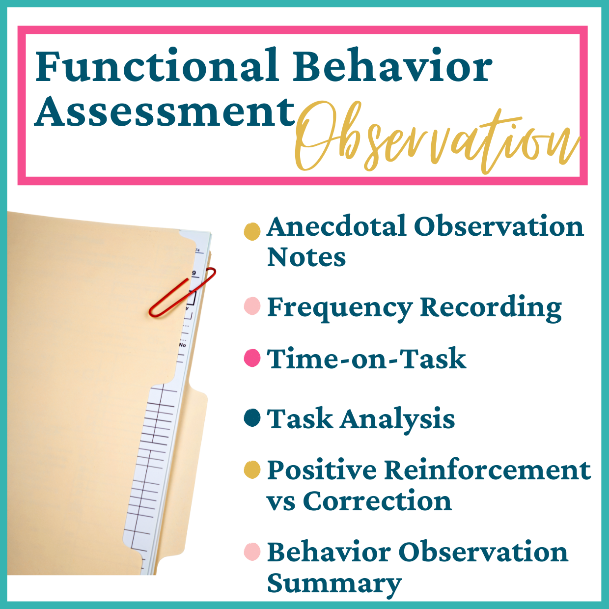 Behavior Observation Form s Made By Teachers