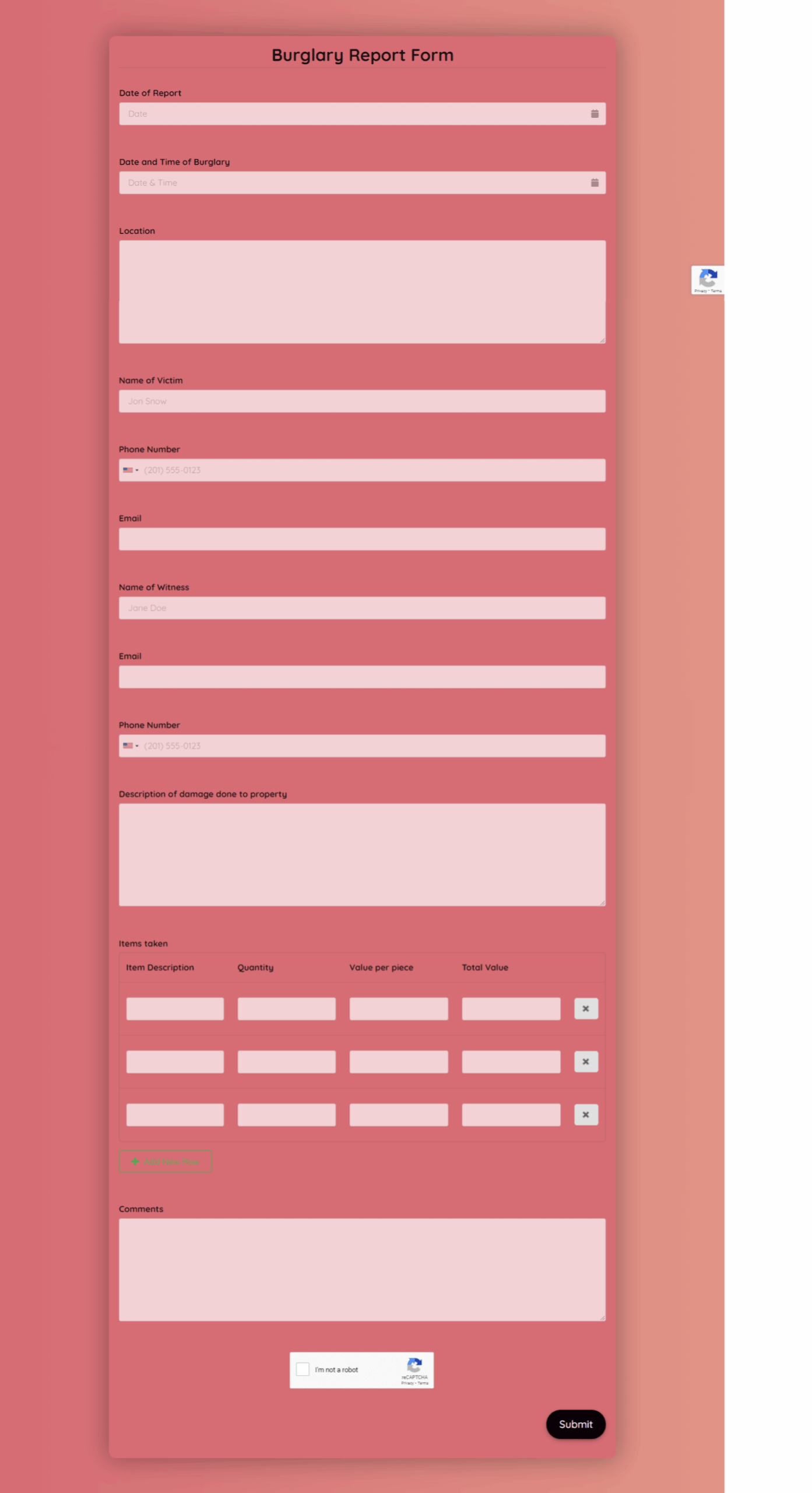 Butthurt Report Form Template Formplus
