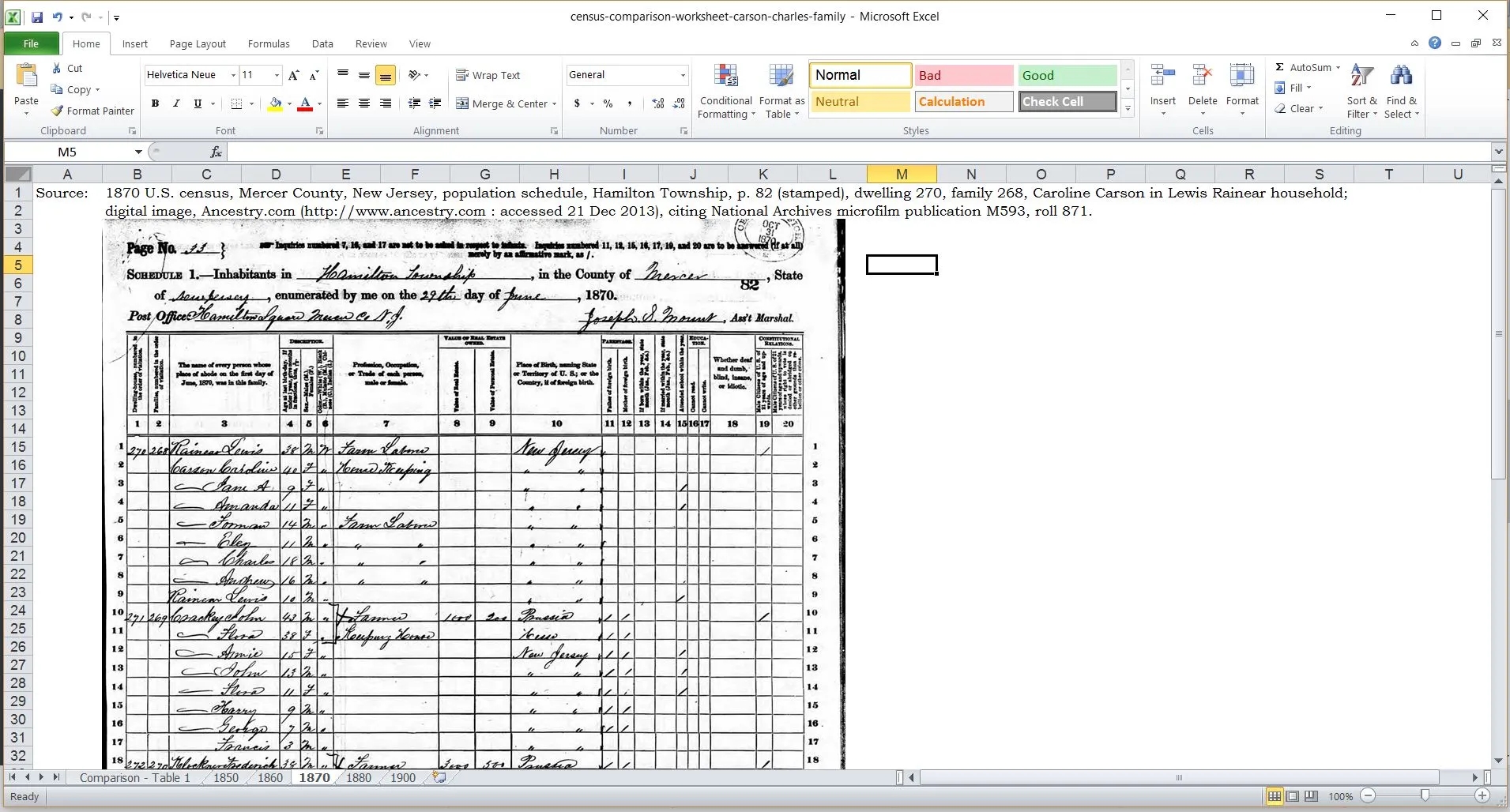 Census Comparison Worksheet Ancestor RoundupAncestor Roundup Census Comparison Worksheet Ancestor RoundupAncestor Roundup