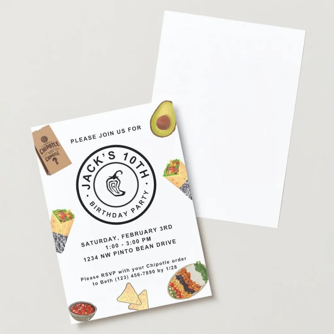 Chipotle Printable Order Form