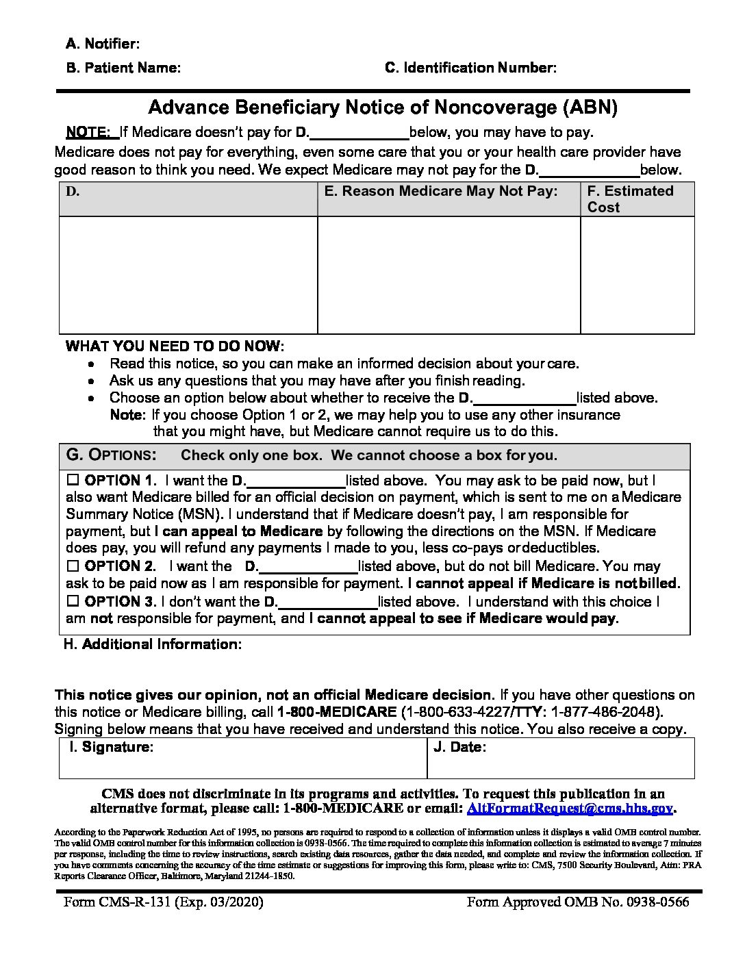 CMS Awn Form Archives Compliance And Auditing Services