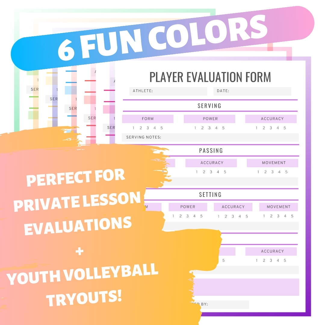 Printable Volleyball Tryout Evaluation Form Printable Volleyball Tryout Evaluation Form
