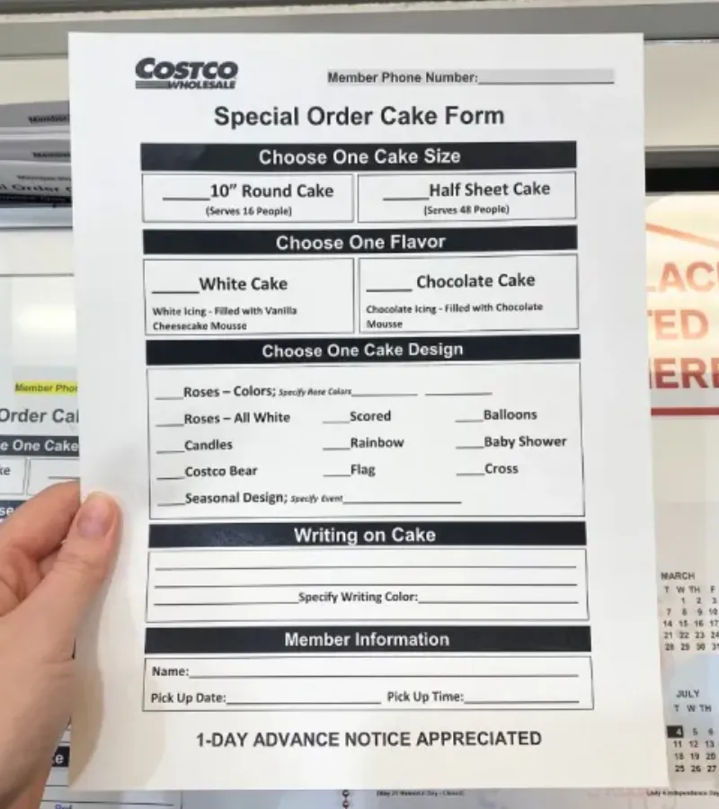 Costco Cakes Menu 2025 Prices Sizes Easy Ordering Guide