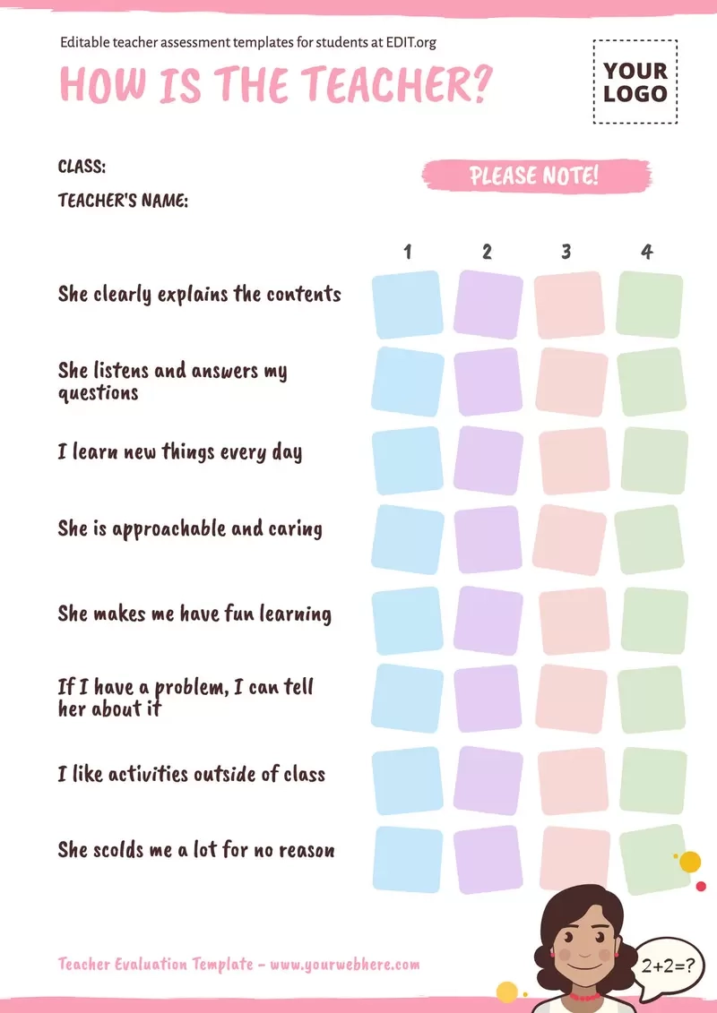 Customizable Teacher Evaluation Examples Online Customizable Teacher Evaluation Examples Online
