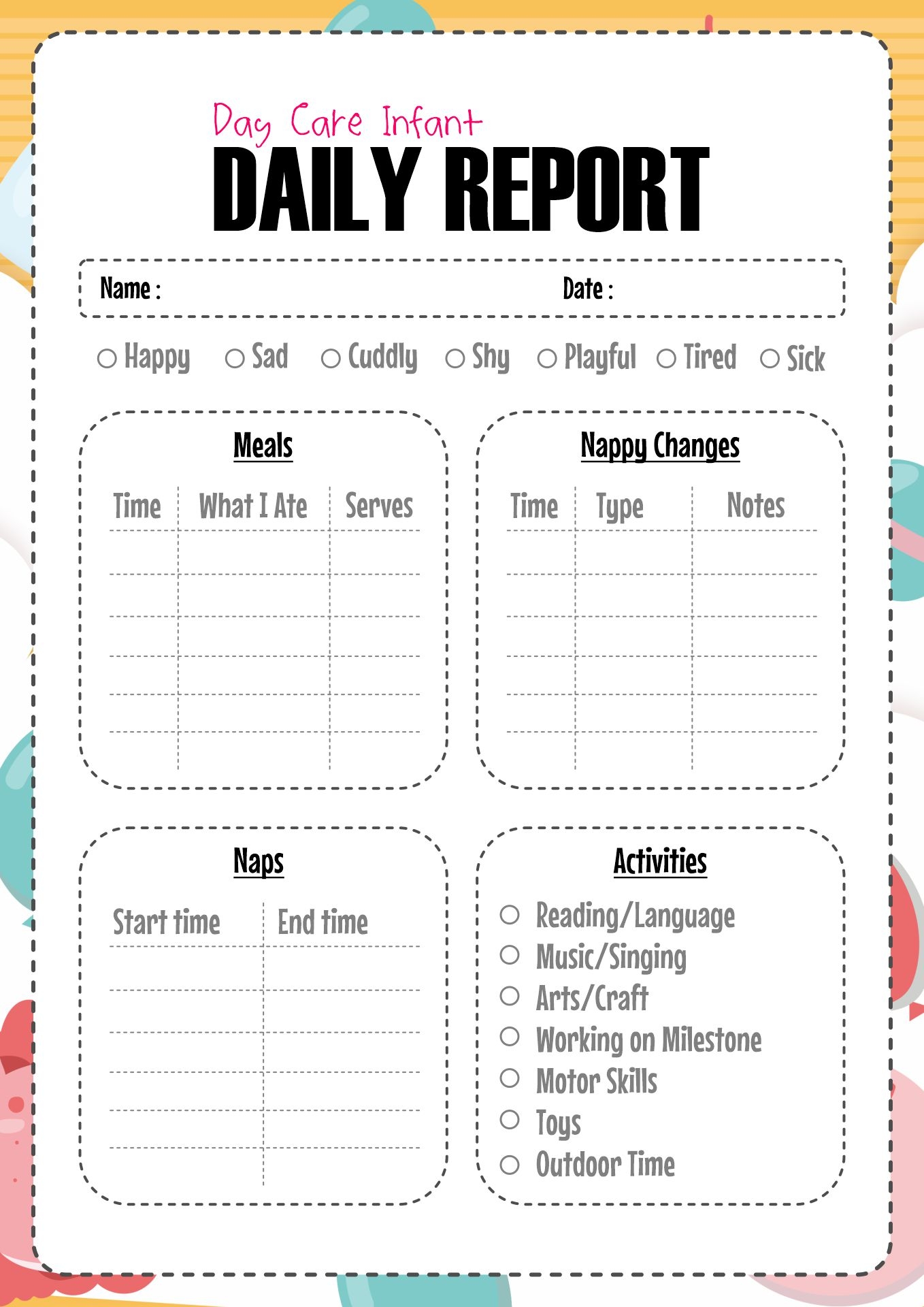 Daily Sheets For Toddlers 10 Free PDF Printables Printablee