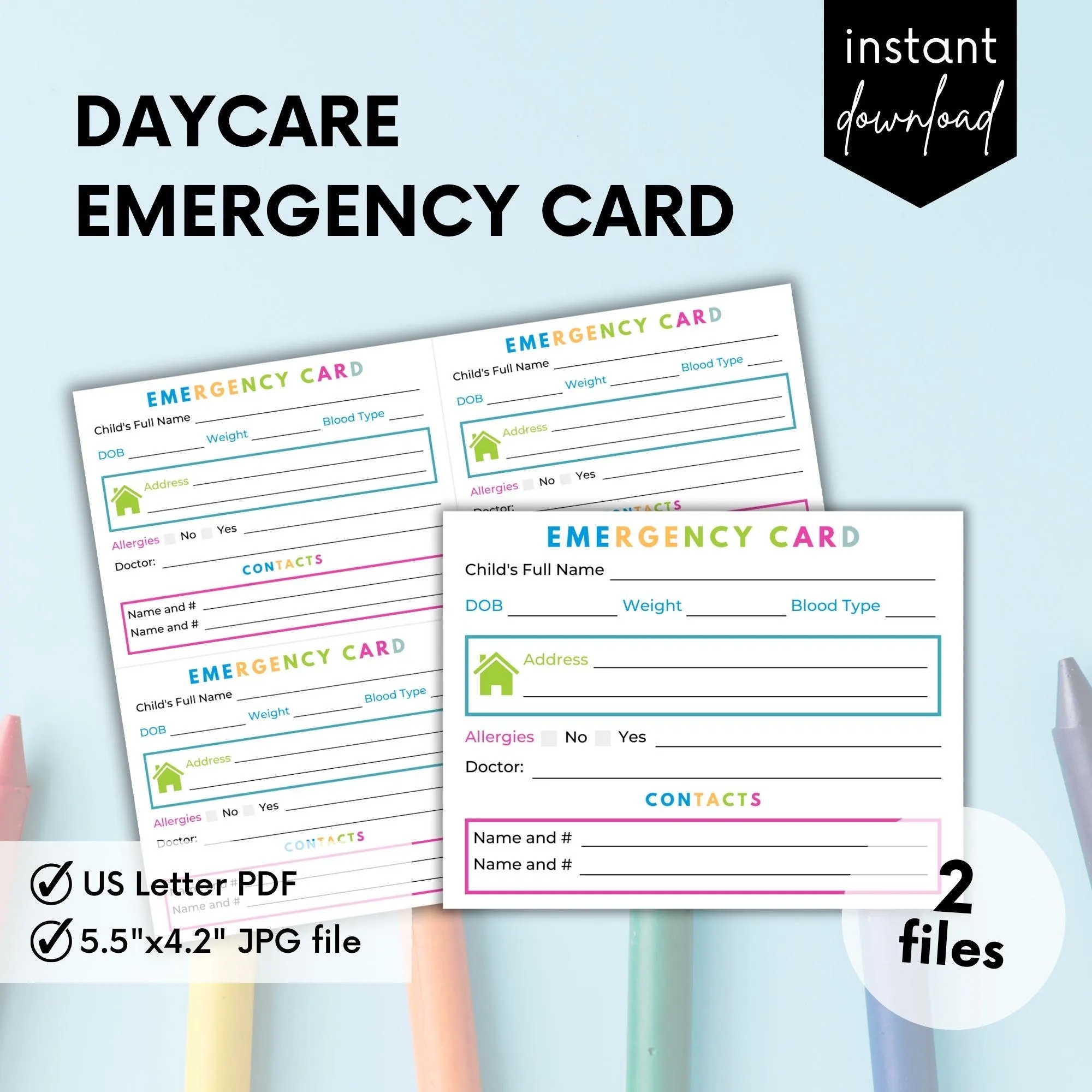 Daycare Emergency Card Inhome Daycare Paperwork Childcare Forms Daycare Starter Kit In Case Of Emergency Backpack Note Etsy Daycare Emergency Card Inhome Daycare Paperwork Childcare Forms Daycare Starter Kit In Case Of Emergency Backpack Note Etsy