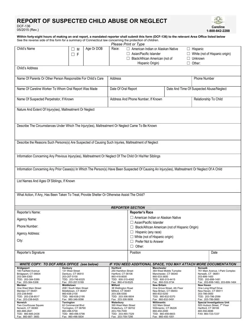 Dcf 136 Form Fill Out Printable PDF Forms Online