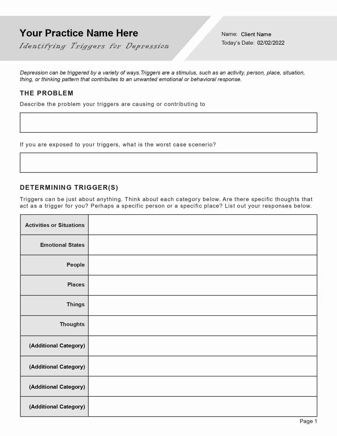 Printable Stimulus Form Printable Stimulus Form