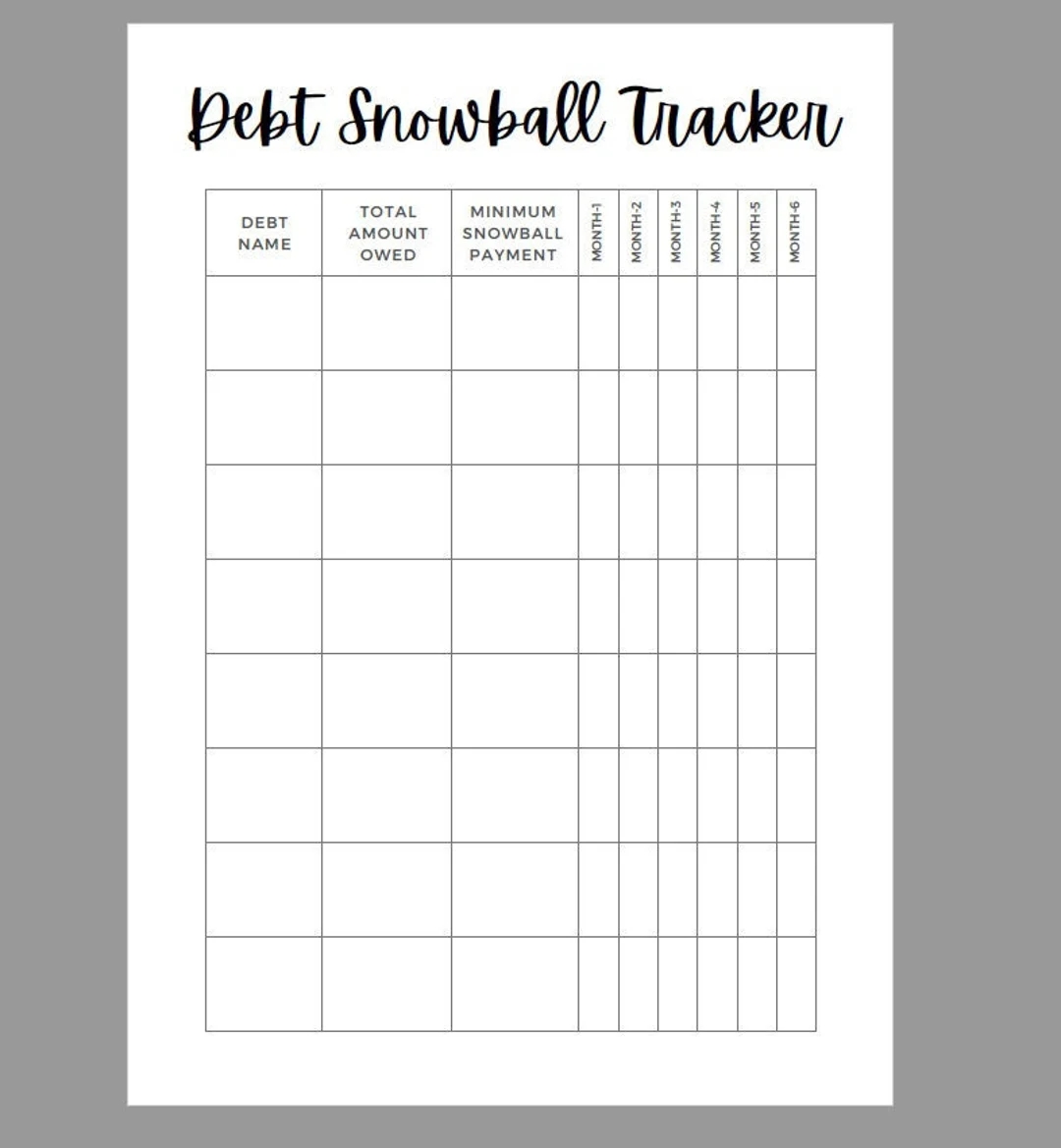 Digital Download Simple Debt Snowball Baby Steps Tracker Dave Ramsay Etsy