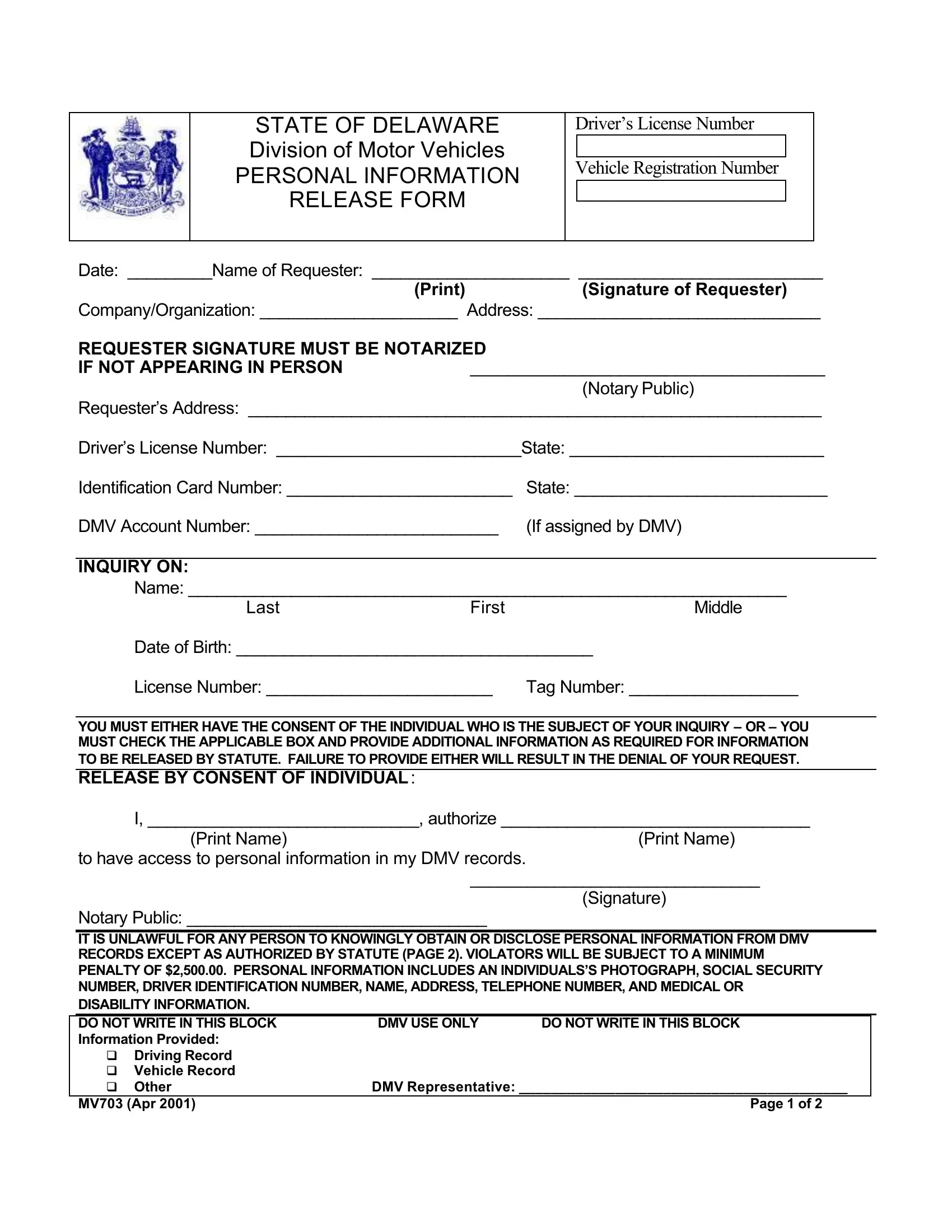 Dmv Printable Forms