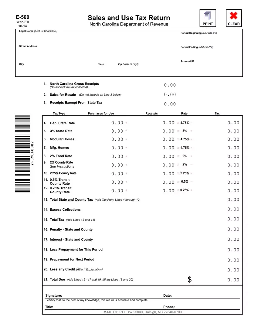 E 500 Form Fill Out Printable PDF Forms Online