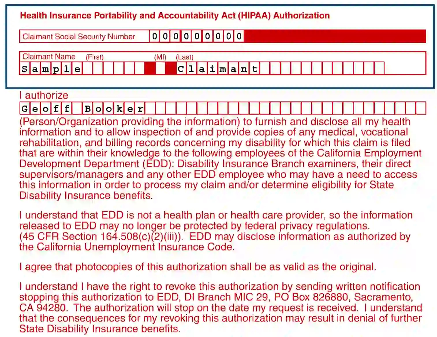 Printable De 2501 Claim Form