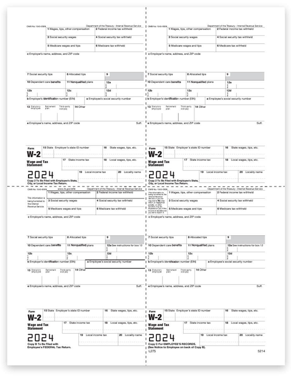 Employer W2 Tax Forms Copies 1 D 4up V1 DiscountTaxForms Employer W2 Tax Forms Copies 1 D 4up V1 DiscountTaxForms