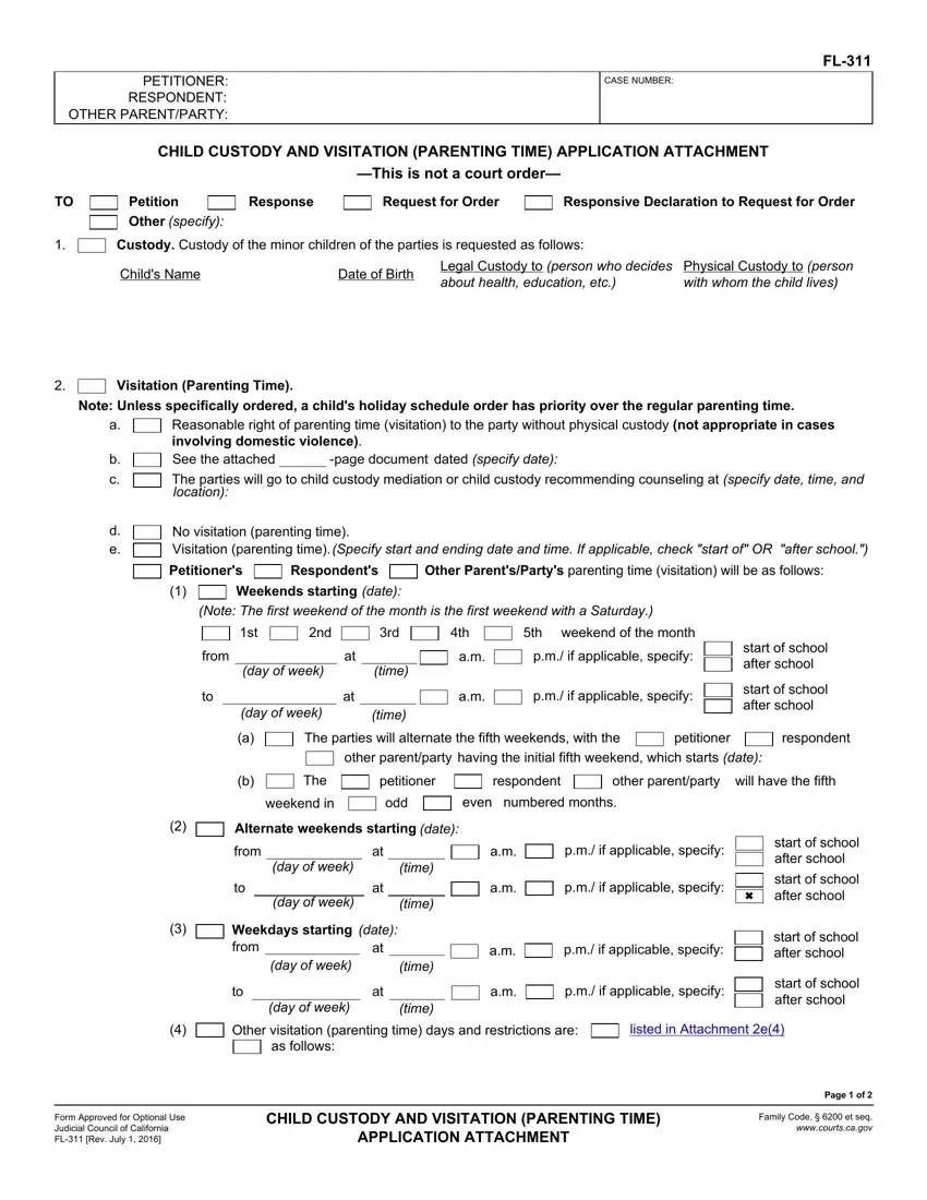 Family Law Form Fl 311 Fill Out Printable PDF Forms Online