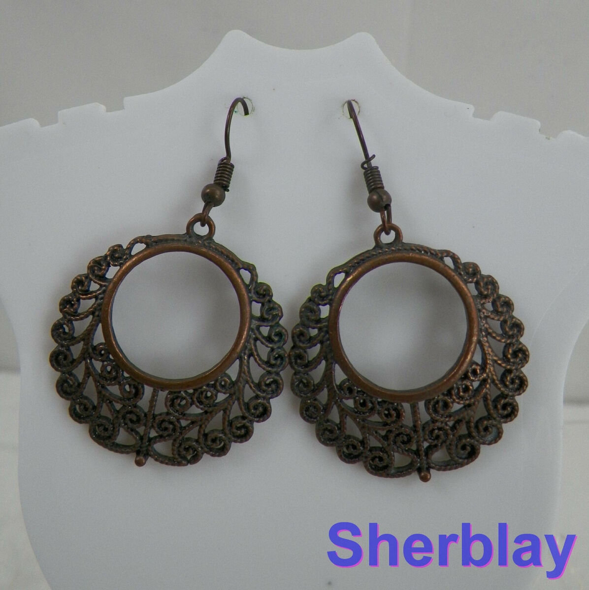 Fashion Jewelry Round Grapevine Glamorous Copper Tone Paparazzi Dangle Earrings EBay Fashion Jewelry Round Grapevine Glamorous Copper Tone Paparazzi Dangle Earrings EBay