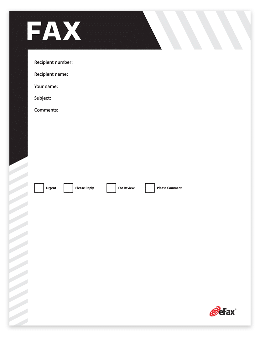 Printable Blank Fax Form
