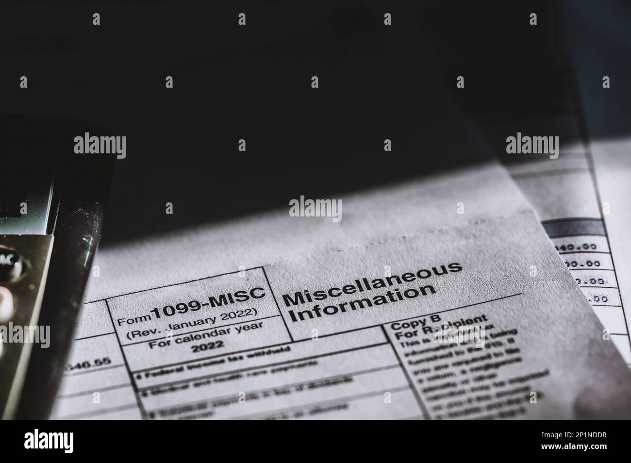 Form 1099 Misc Hi res Stock Photography And Images Alamy