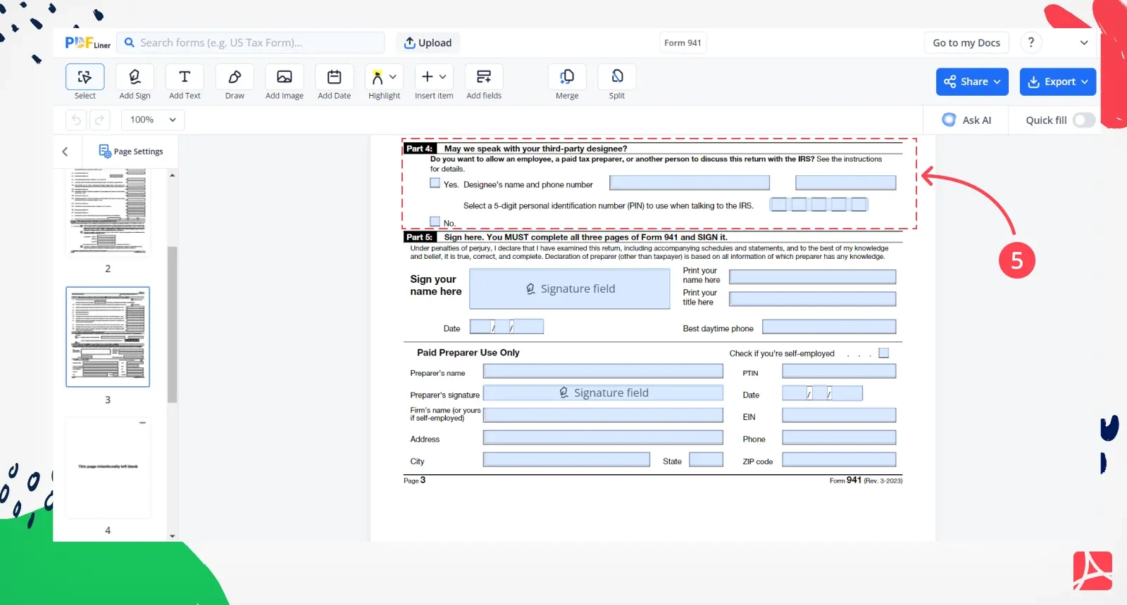 Form 941 Fill Out Form 941 Tax 2025