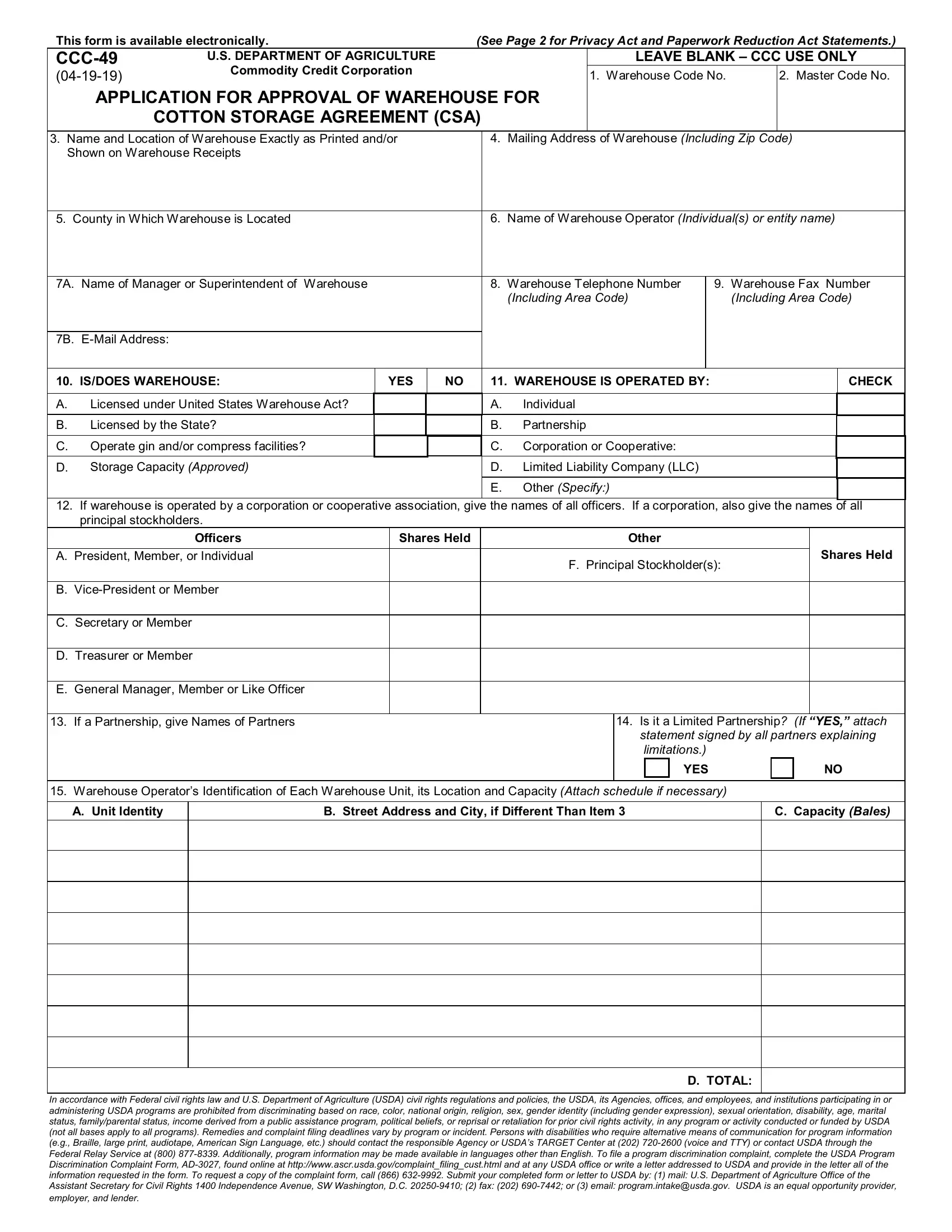 Form Ccc 49 Fill Out Printable PDF Forms Online