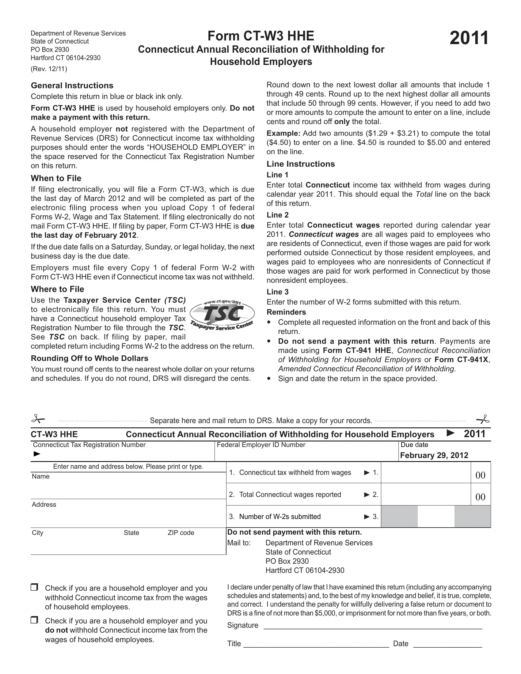 Fill In W3 Form 2014 Printable
