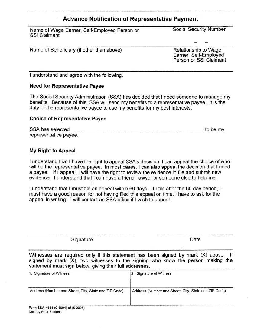 Form Ssa 4164 Fill Out Printable PDF Forms Online