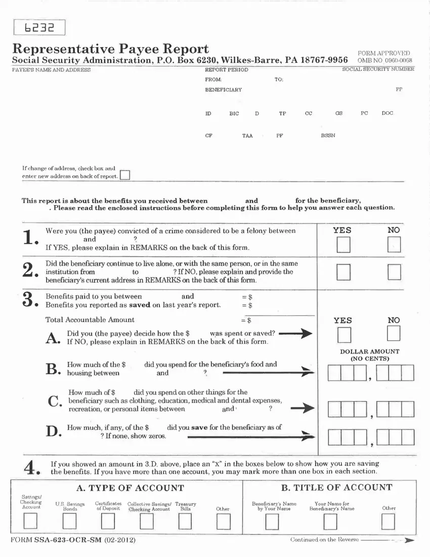 Form Ssa 6232 Fill Out Printable PDF Forms Online