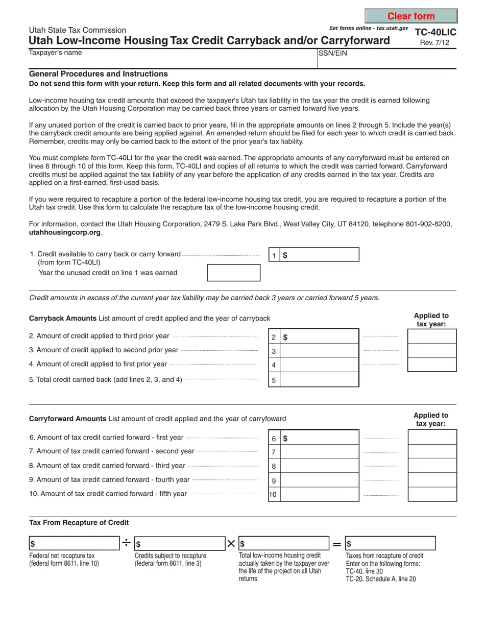 Form Tc 40