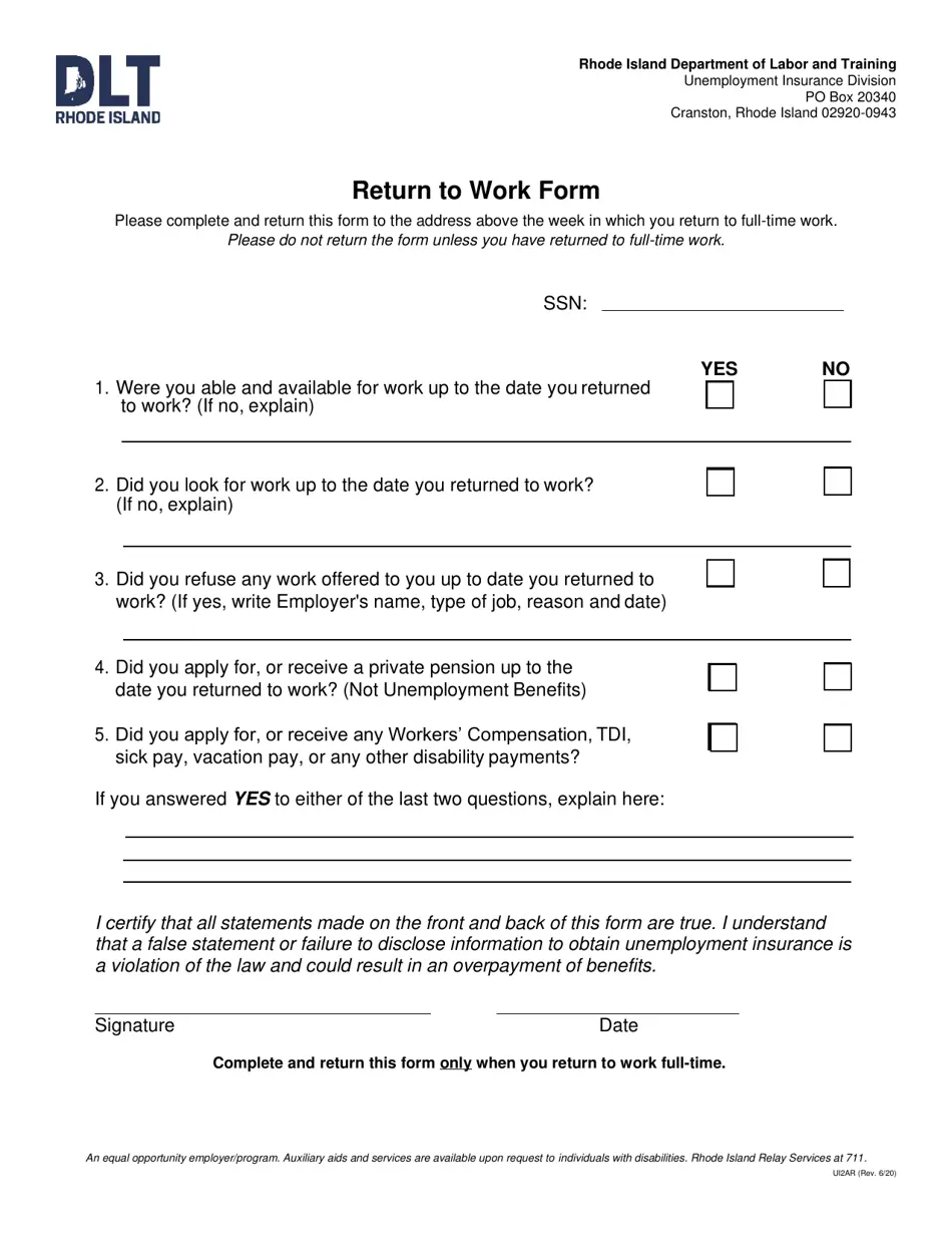 Form UI2AR Fill Out Sign Online And Download Fillable PDF Rhode Island Templateroller
