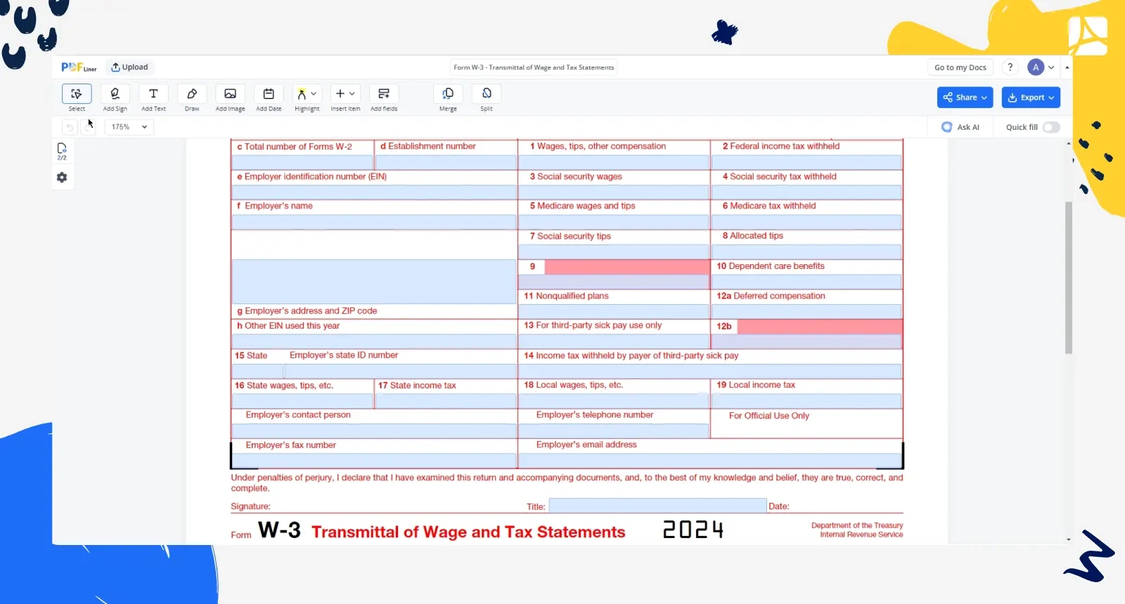 W3 Printable Form