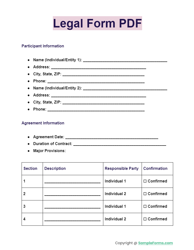 FREE 22 Legal Form Samples PDF MS Word Google Docs Excel FREE 22 Legal Form Samples PDF MS Word Google Docs Excel